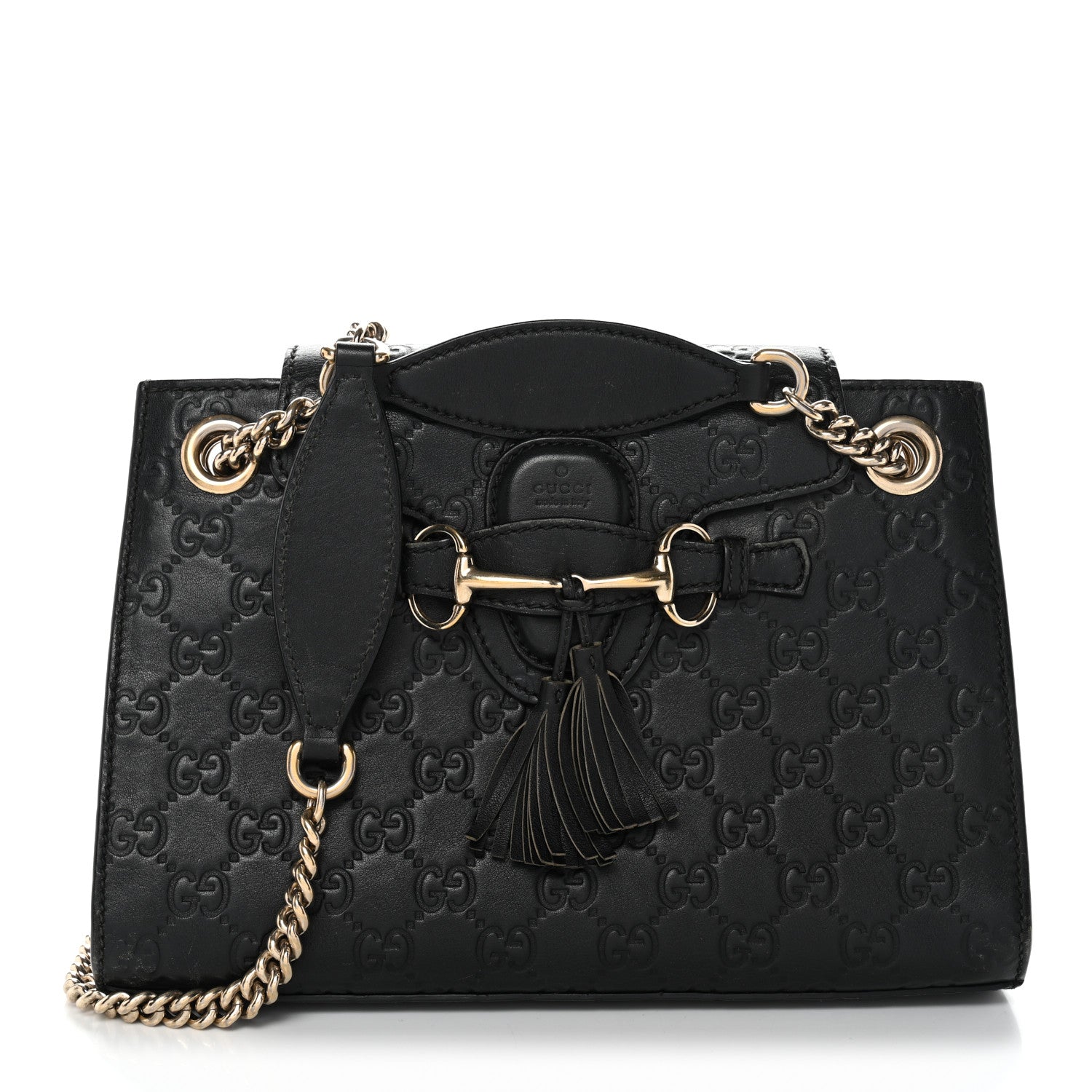 Gucci Guccissima Small Emily Shoulder Bag Black 1 of 11