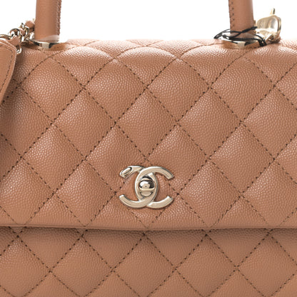 Chanel Caviar Quilted Mini Coco Handle Flap Brown 8 of 11