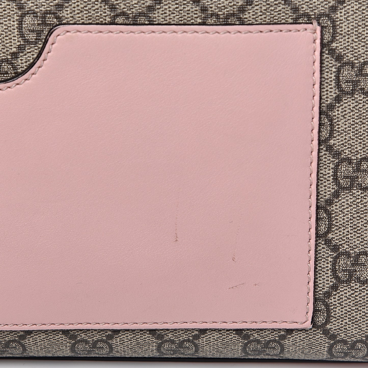 GG Supreme Monogram Calfskin Medium Padlock Shoulder Bag Beige Perfect Pink
