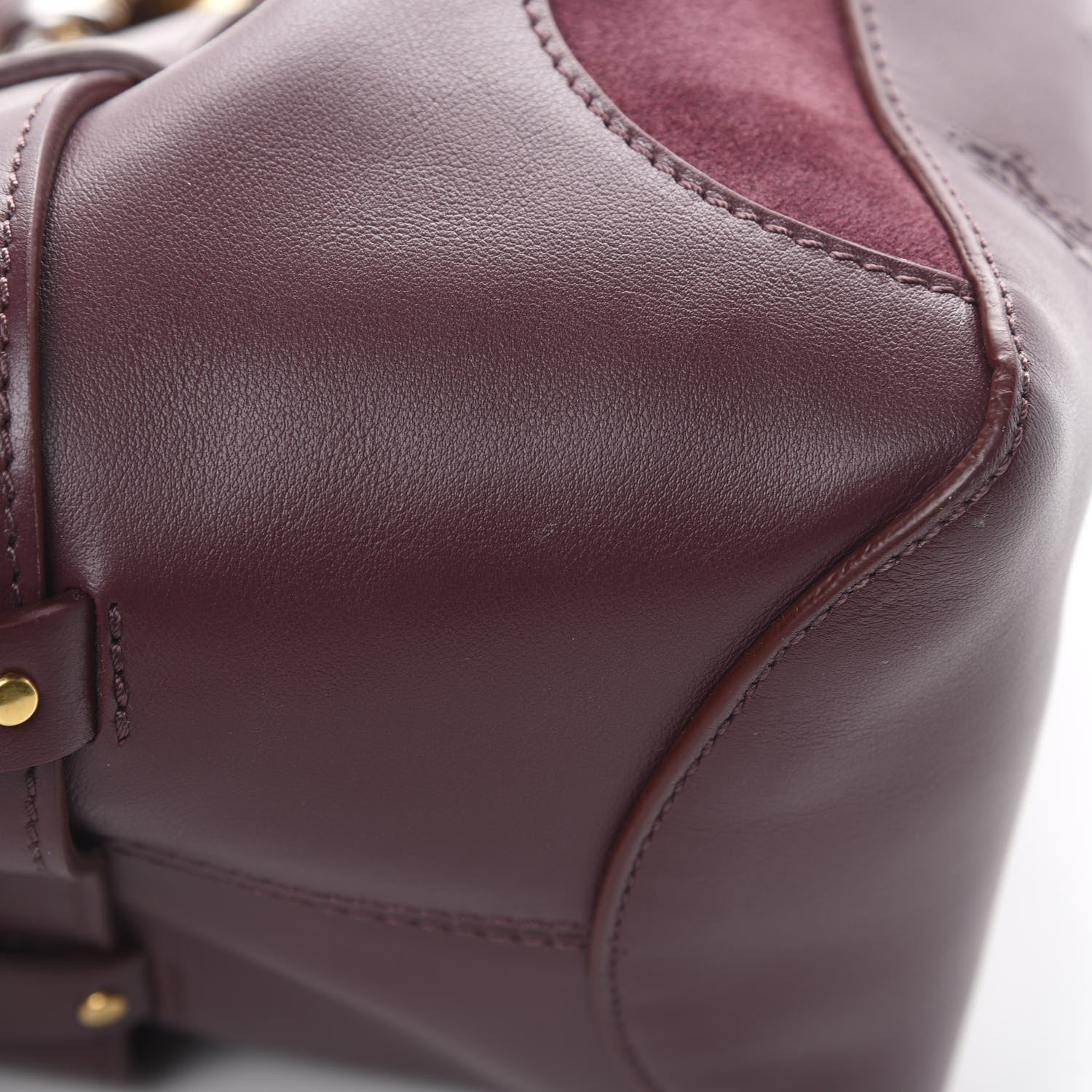 Chloe Smooth Calfskin Embossed Tao Zipped Tote Burnt Brown 10 of 11