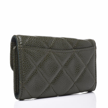 Chanel Caviar Quilted 6 Key Holder Green 3 of 7