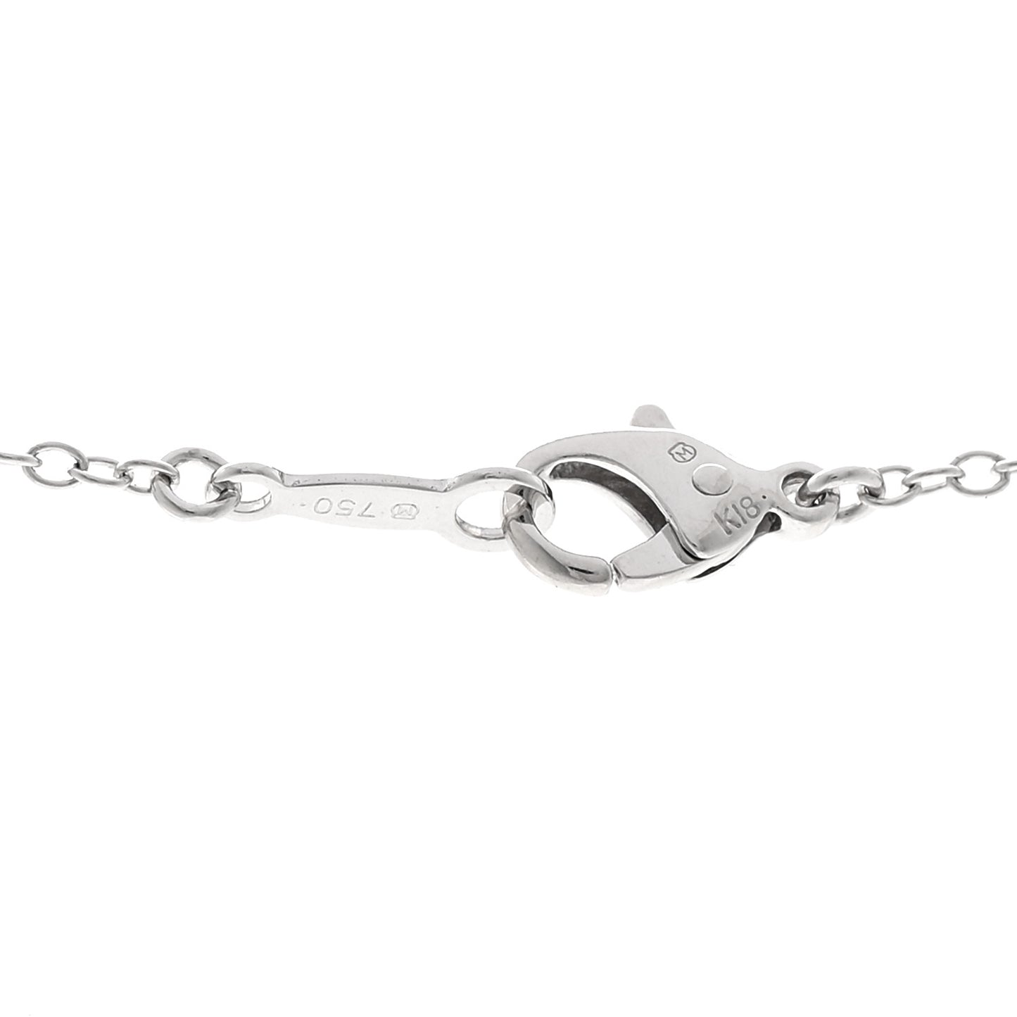 18K White Gold Akoya Cultured Pearl 6mm Station Necklace