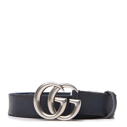Gucci Cuoio Toscano Nickel Double G 30mm Belt 105 42 Blue 1 of 3