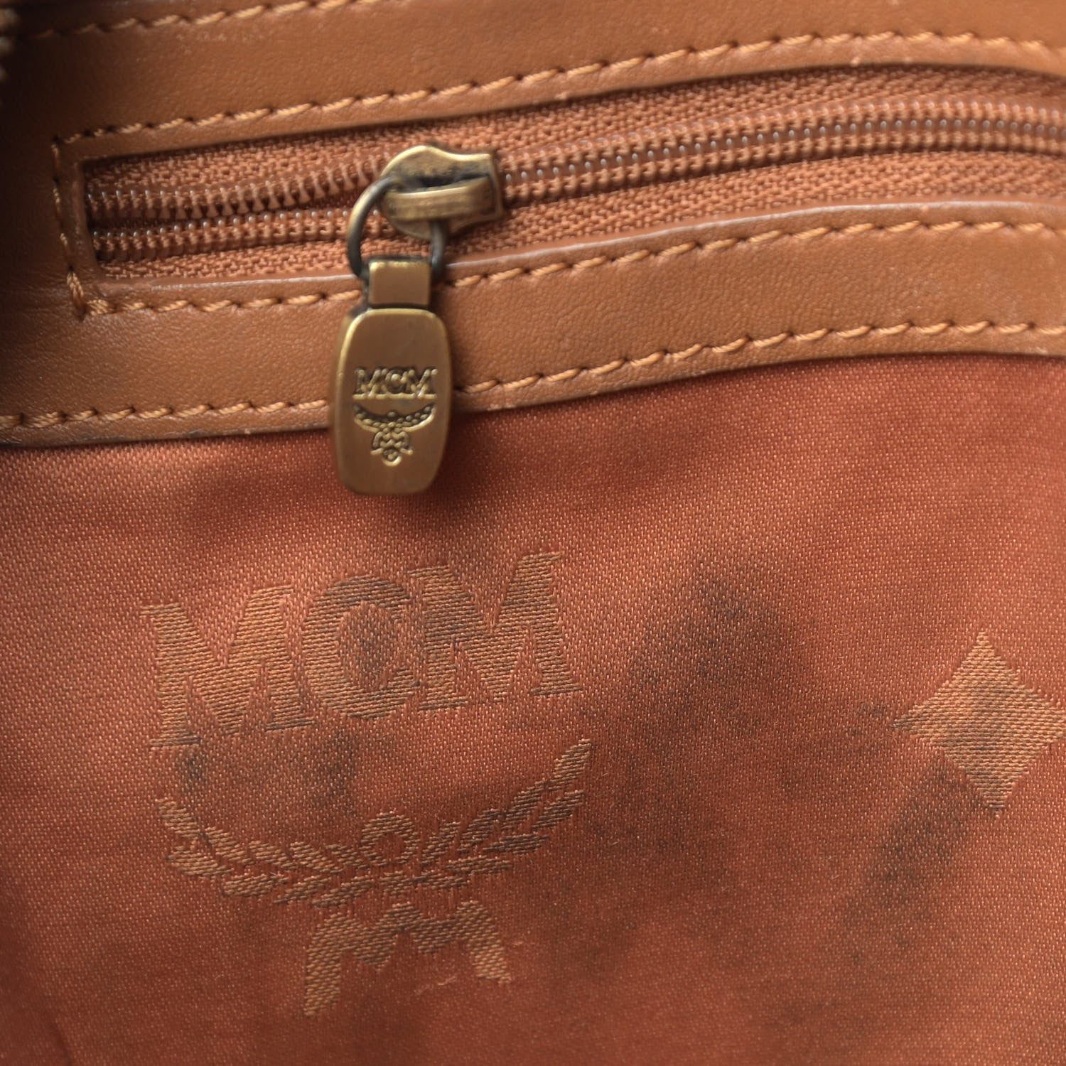 MCM Visetos Satchel Cognac 20 of 20