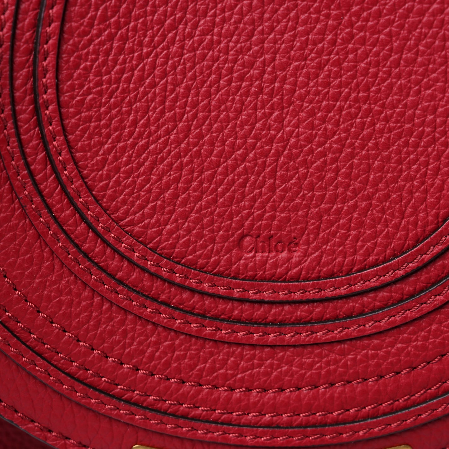 Calfskin Mini Marcie Round Crossbody Bag Red