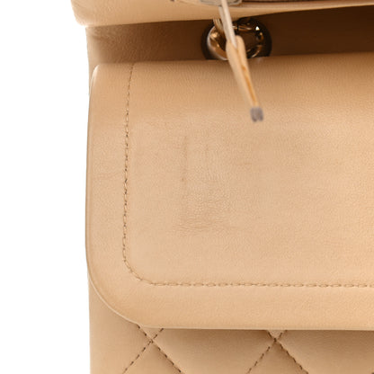 Chanel Lambskin Quilted Medium Double Flap Beige 13 of 14