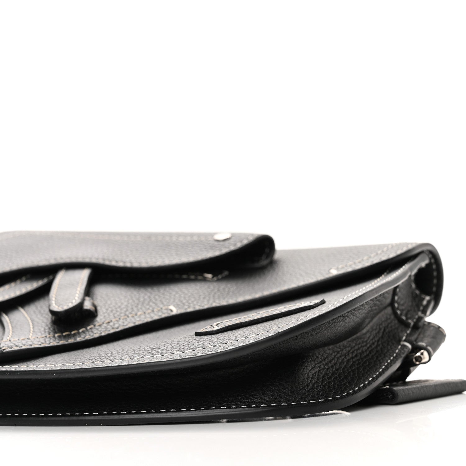 Christian Dior X KAWS Grained Calfskin Saddle Pouch Black 9 of 9
