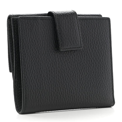 Gucci Dollar Calfskin Double G French Flap Wallet Black 3 of 8