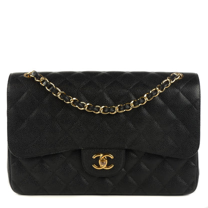 Chanel Caviar Quilted Jumbo Double Flap Black 1 of 9