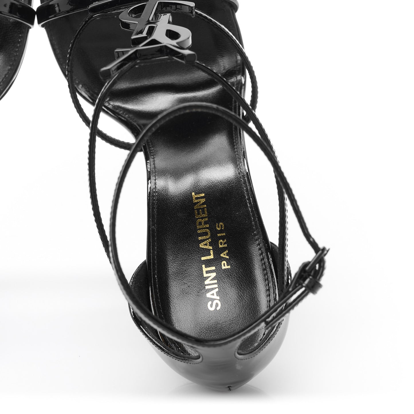 Patent Cassandra 100 Ankle Strap Sandals 40.5 Black
