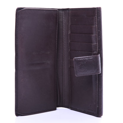 Gucci Guccissima Margaux Calfskin Metal Bar Continental Flap Wallet Chocolate 5 of 8