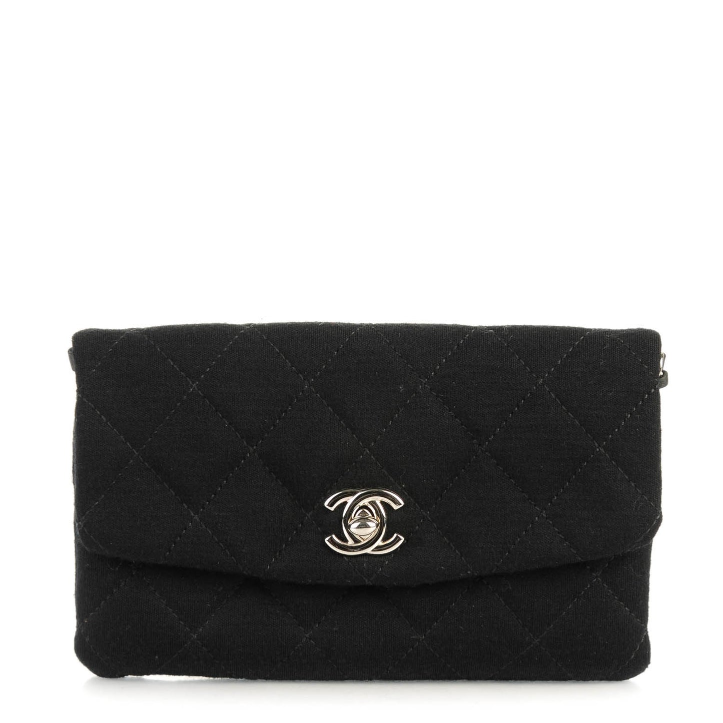 Jersey Quilted Extra Mini Flap Black
