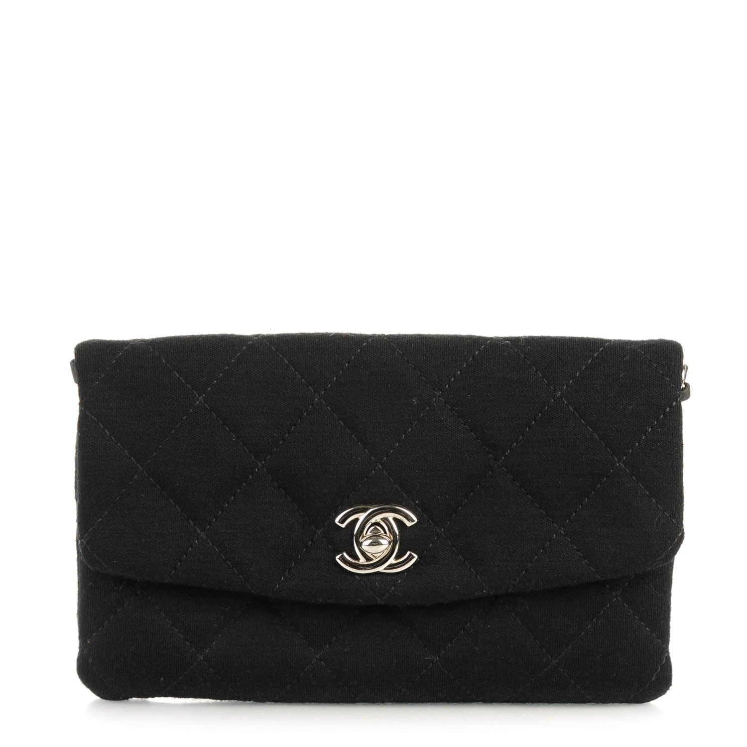 Chanel Jersey Quilted Extra Mini Flap Black 1 of 7