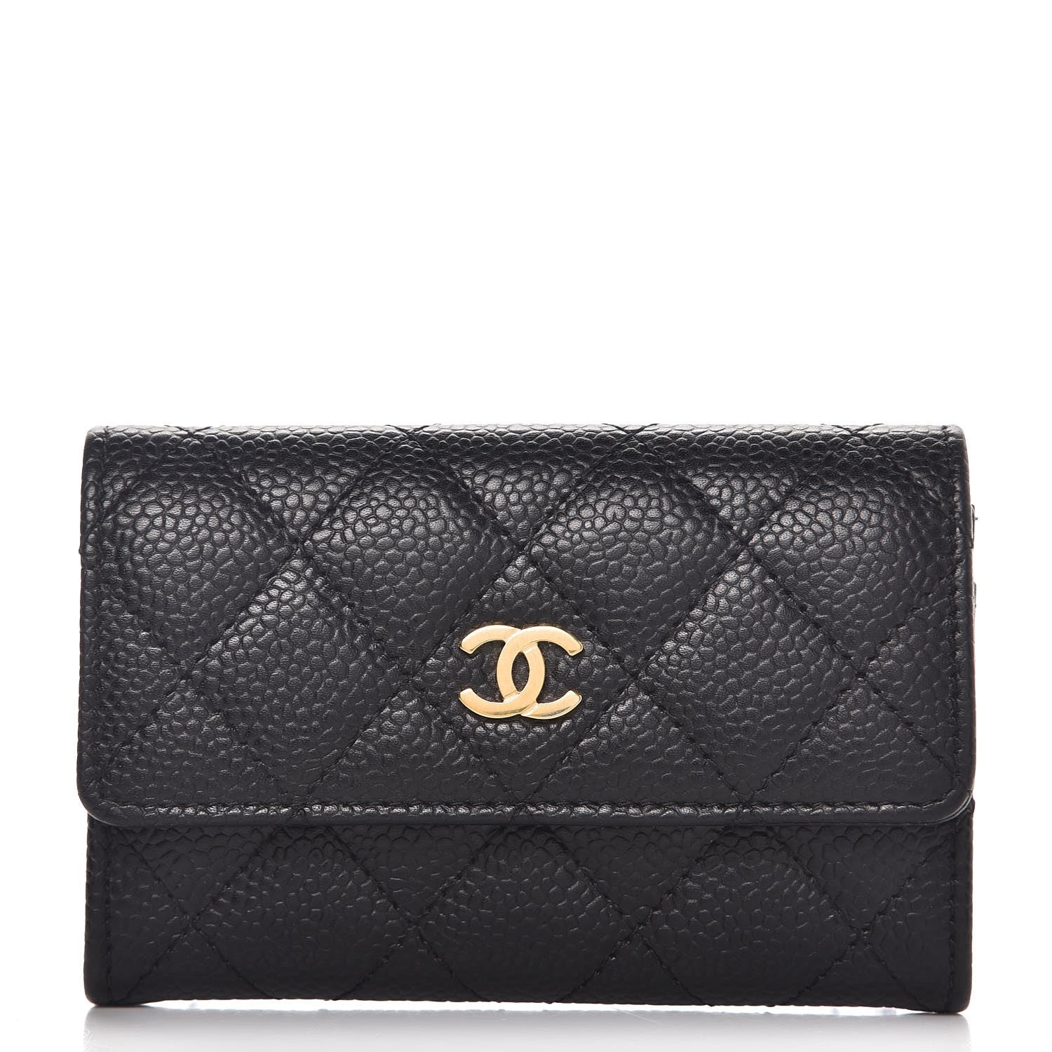 Chanel Caviar Quilted Flap Card Holder Black 1 of 9