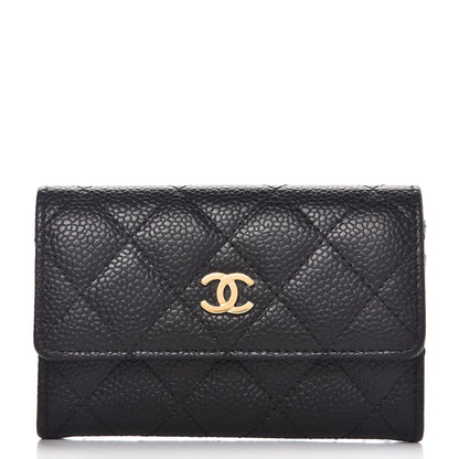 Chanel Caviar Quilted Flap Card Holder Black 1 of 9