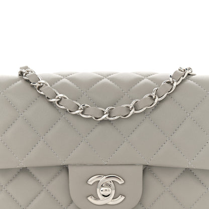 Chanel Lambskin Quilted Mini Rectangular Flap Grey 8 of 11