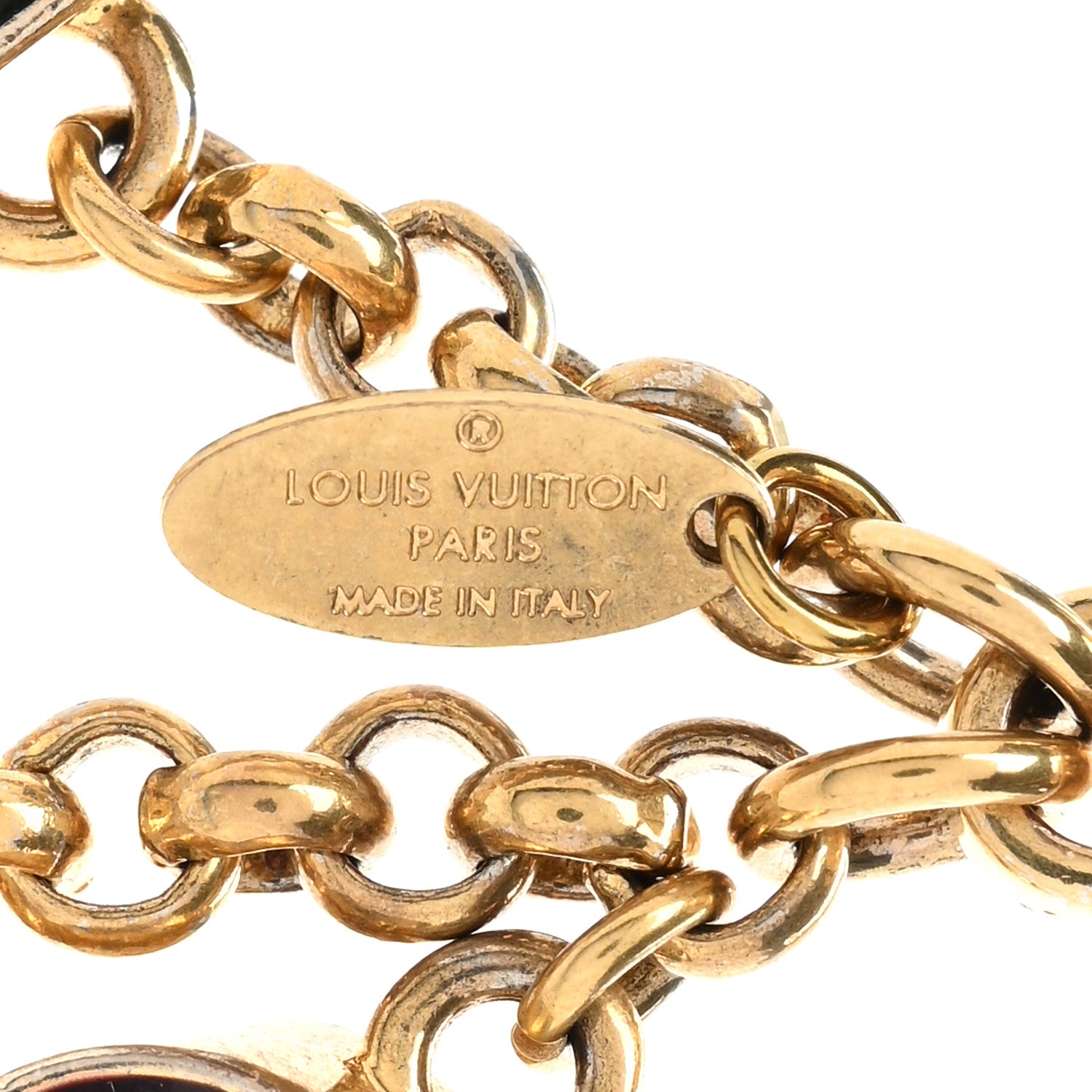 Louis Vuitton Metal Enamel Fleur De Monogram Bag Charm Dore 4 of 5