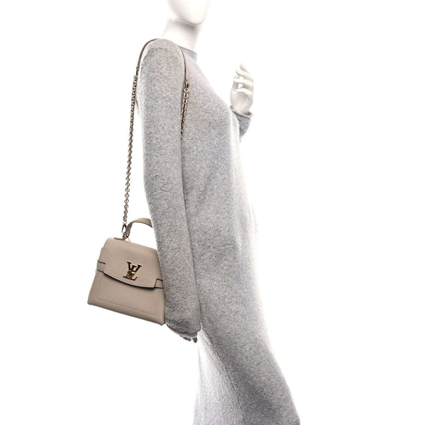 Soft Calfskin Mini Lockme Ever Greige