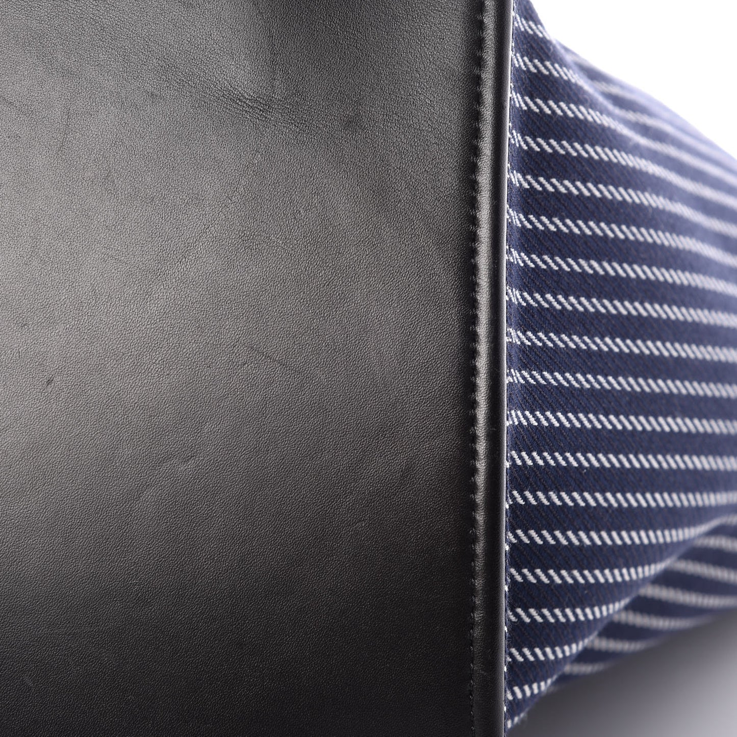 Cotton Canvas Striped Medium Phantom Luggage Navy White