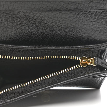 Gucci Dollar Calfskin GG Supreme Monogram GG Marmont Card Case Black Beige Ebony 5 of 6