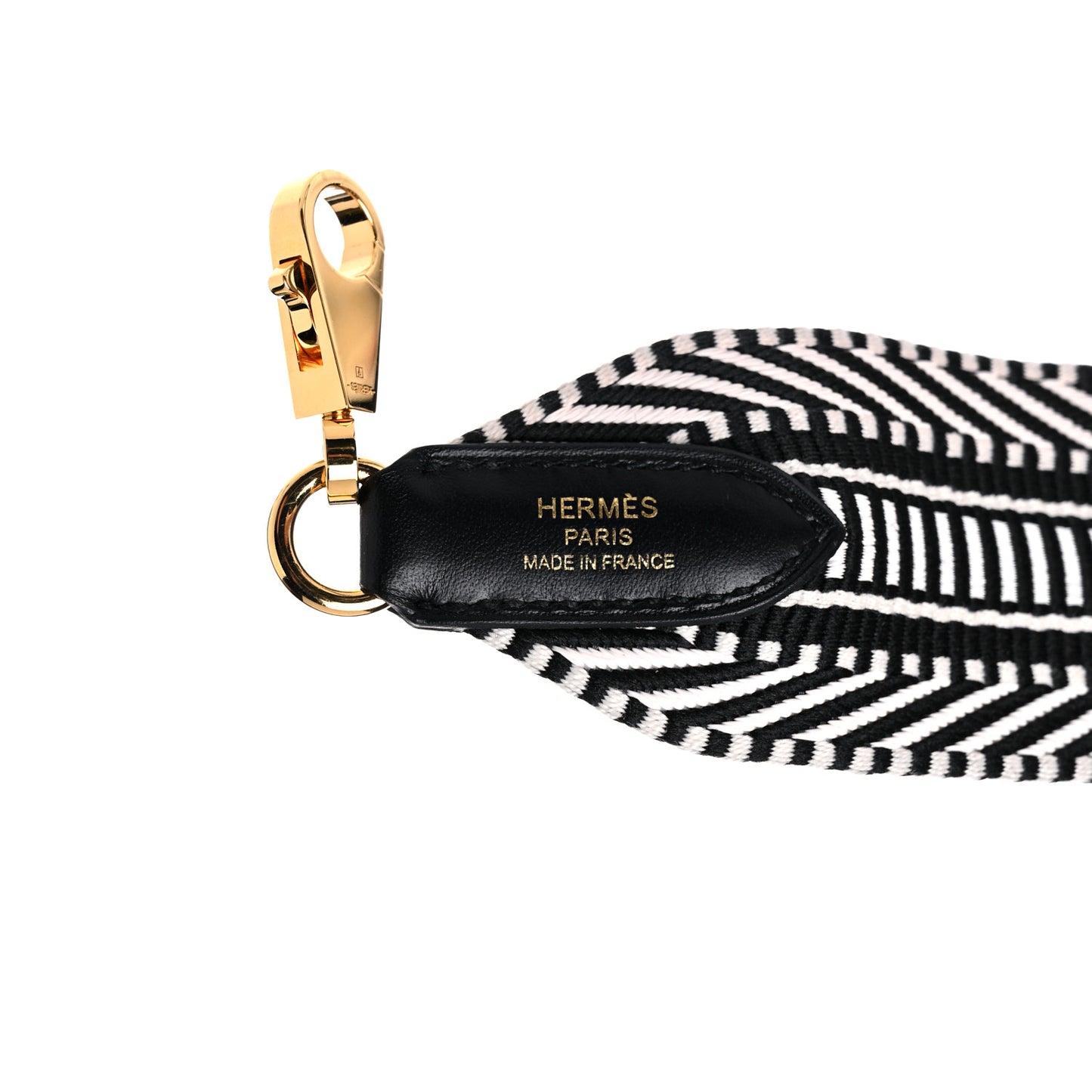 Toile Swift 50mm Sangle Cavale Shoulder Strap Black Ecru