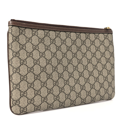 Gucci GG Supreme Monogram Large Ophidia Pouch Clutch Brown 3 of 8