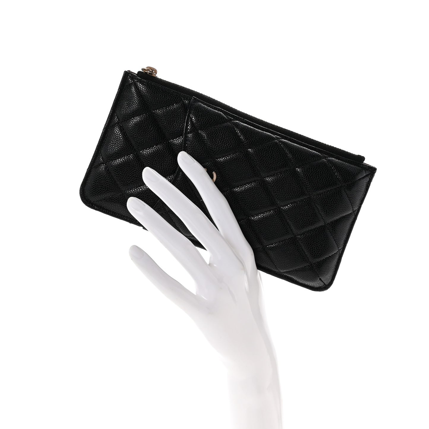 Caviar Quilted Classic iPhone Pouch Black