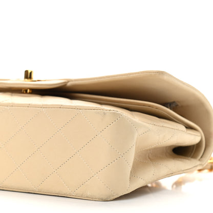 Chanel Lambskin Quilted Medium Double Flap Light Beige 10 of 12