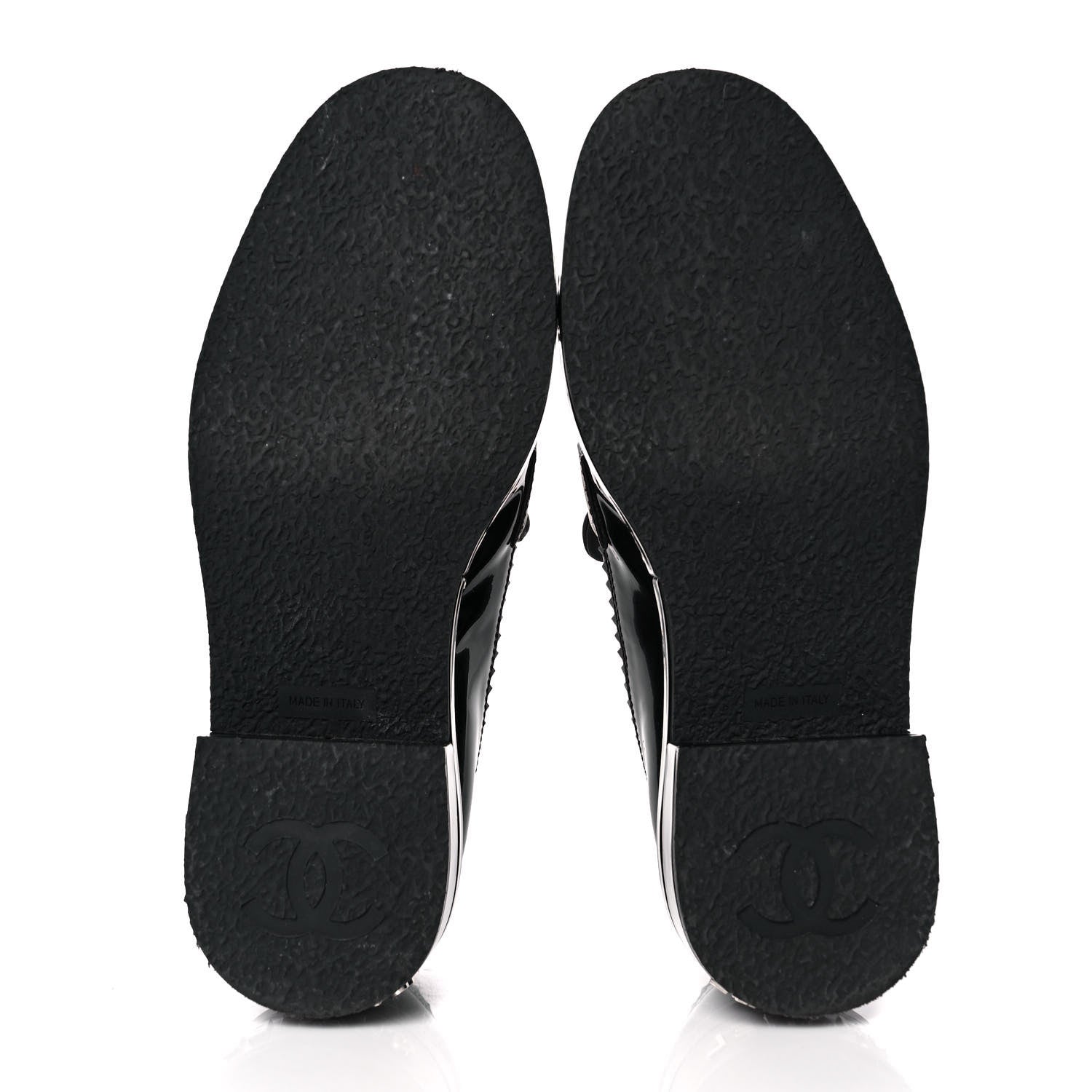 Chanel Patent Lambskin CC Chain Mocassin Loafers 37 Black 6 of 9