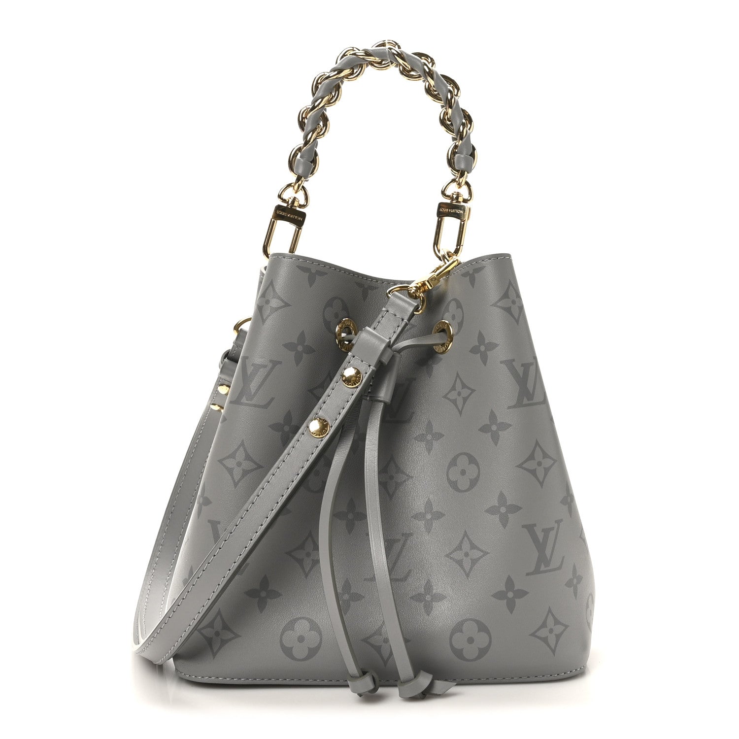 Louis Vuitton Monogram Ink Braided Neonoe BB Trianon Gray 1 of 9