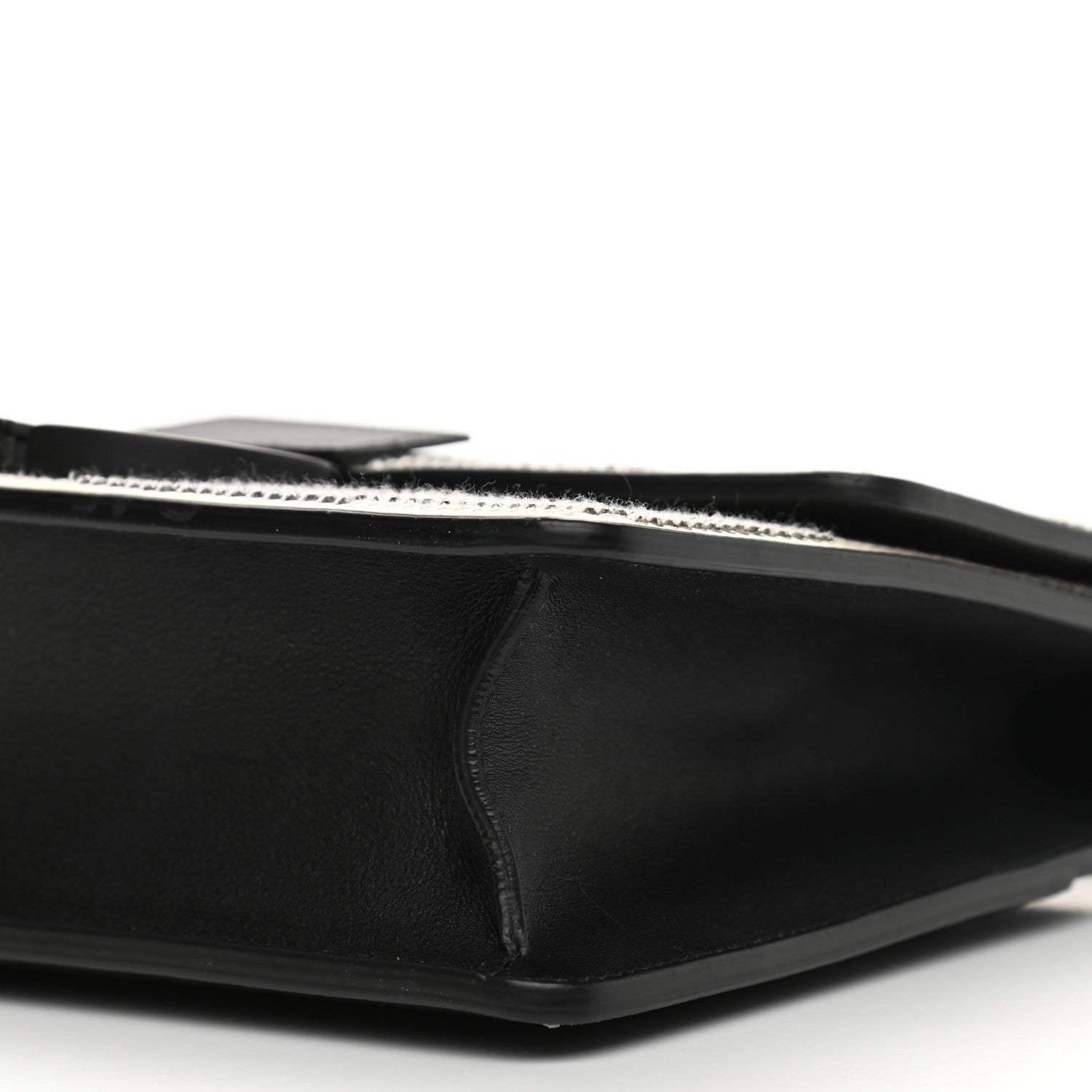 Christian Dior Crystal Calfskin 30 Checkered Montaigne Flap Bag Black White 6 of 12