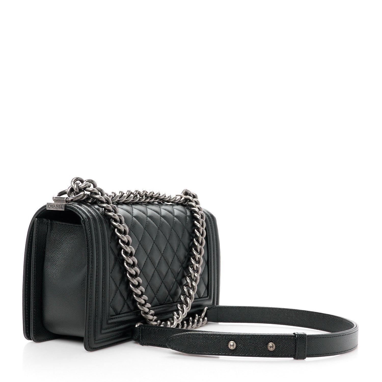 Chanel Caviar Quilted Medium Boy Flap Black 3 of 11