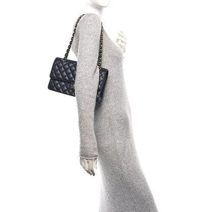 Chanel Caviar Quilted Medium Double Flap Navy 2 of 12
