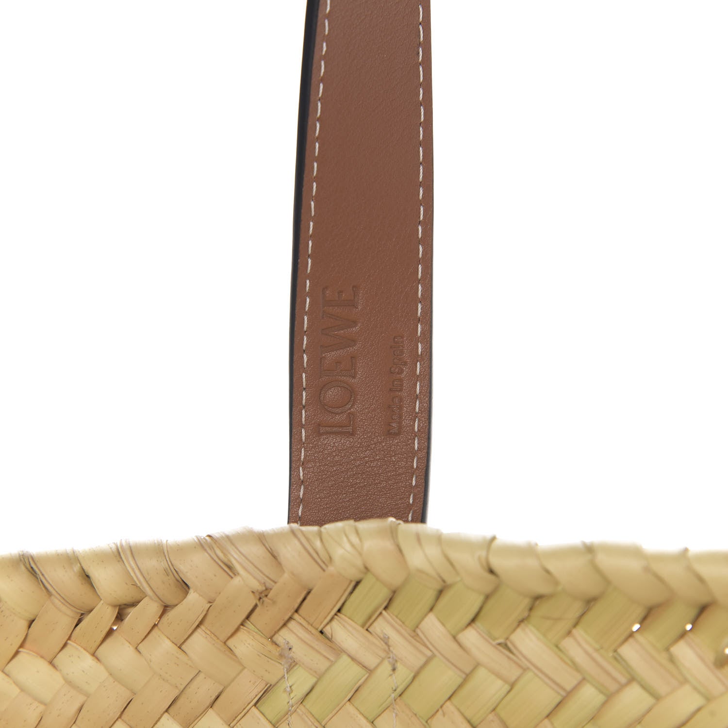 Loewe Raffia Basket Tote Bag Natural Tan 5 of 8