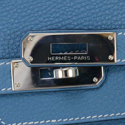Hermes Taurillon Clemence Birkin 35 Blue Jean 5 of 8