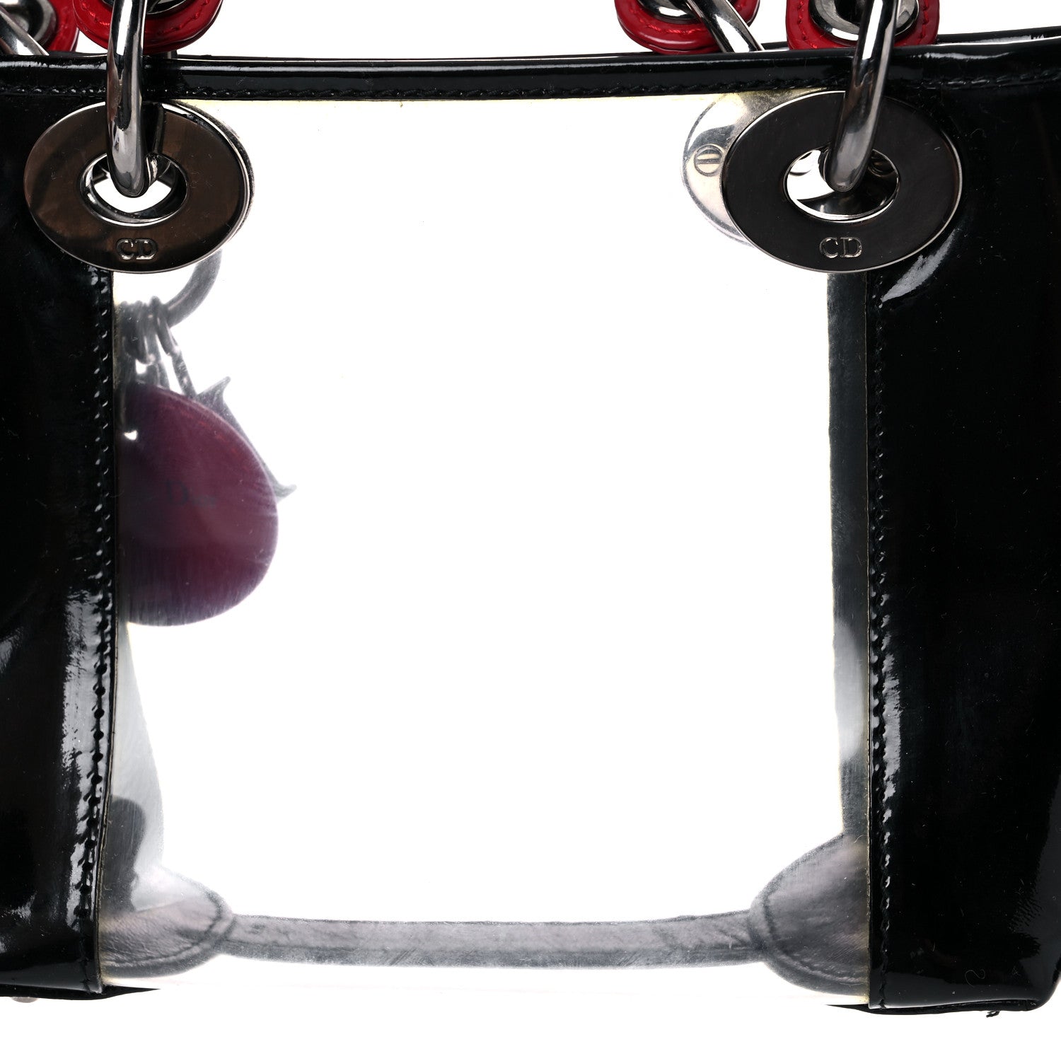 Christian Dior PVC Lady Dior Black Red 17 of 24