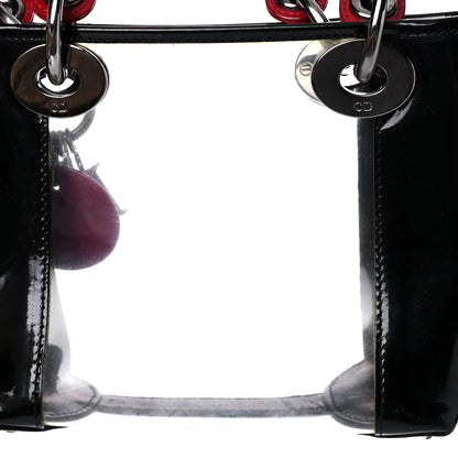 Christian Dior PVC Lady Dior Black Red 17 of 24