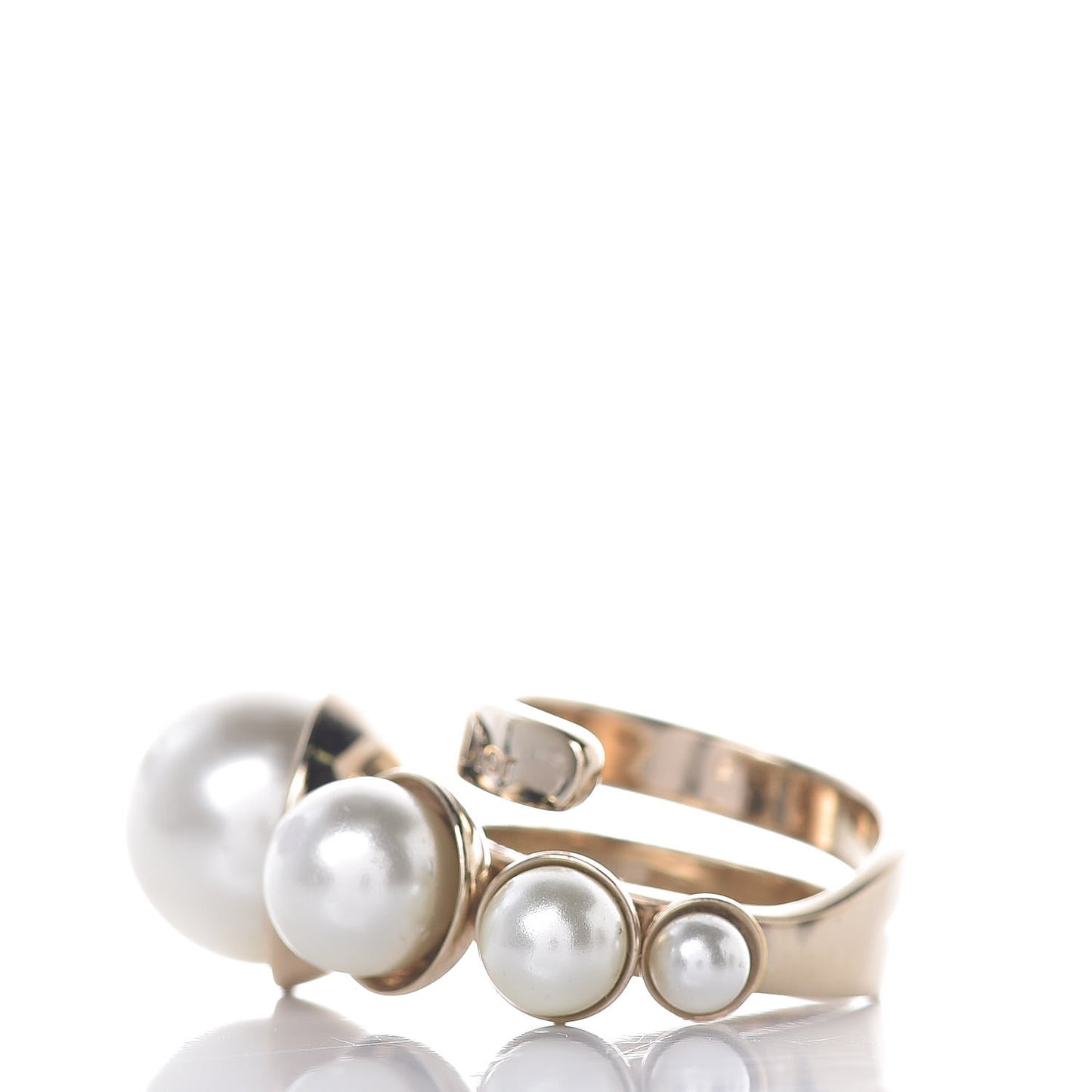 Pearl Perles Ring M Light Gold