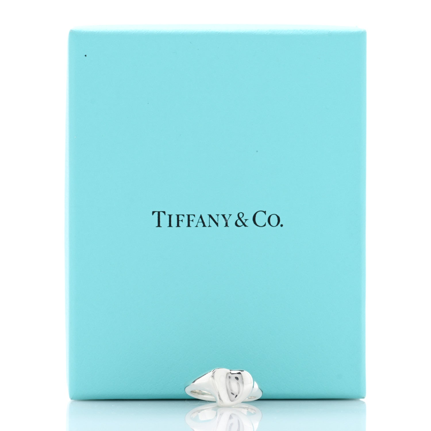 Tiffany Sterling Silver Elsa Peretti Full Heart Ring 51 5.75 5 of 5