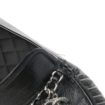 Chanel Crackled Patent Calfskin CC Mocassin Loafers 38.5 Black 11 of 11