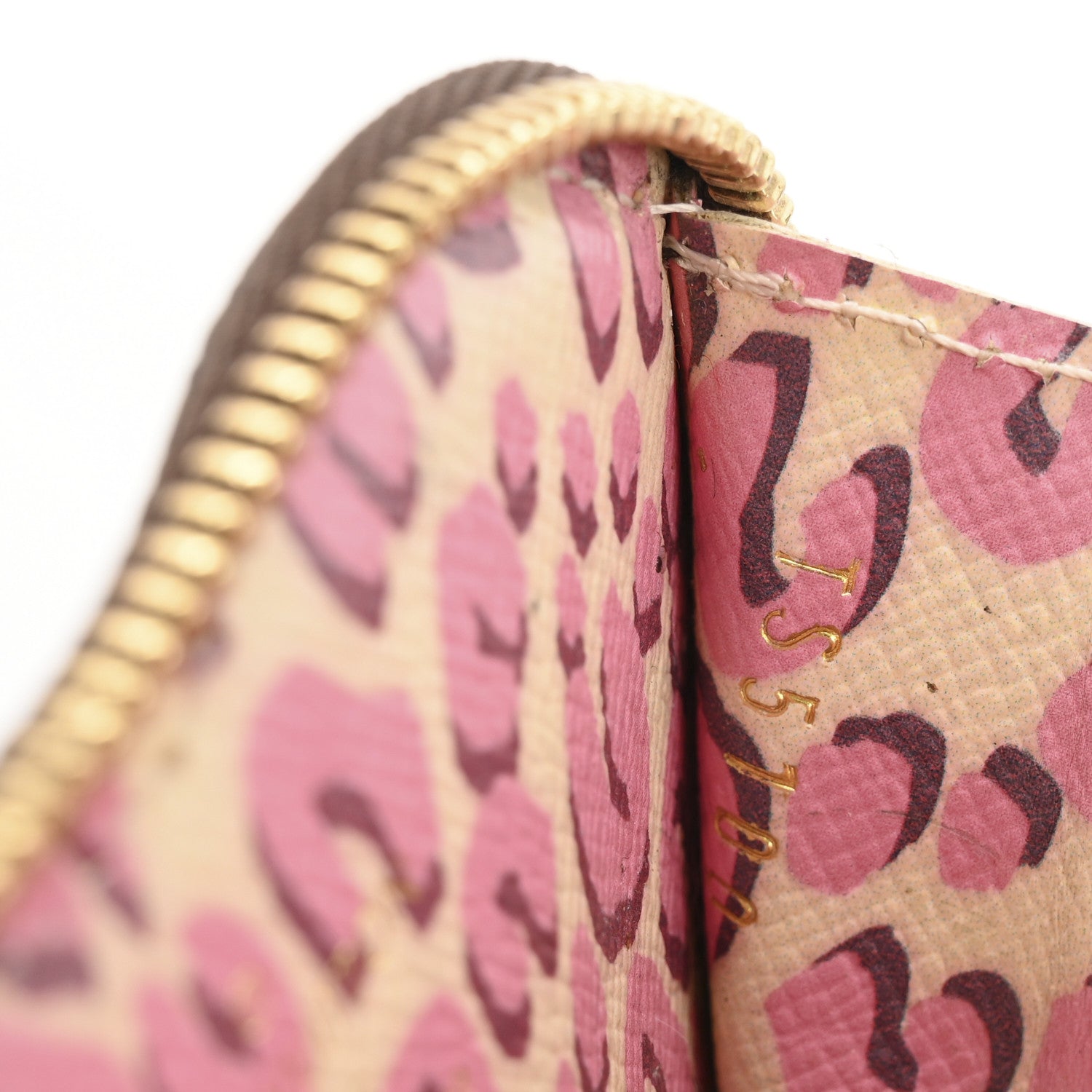 Louis Vuitton Monogram Leopard Coeur Heart Coin Purse Blanc Corail 7 of 9