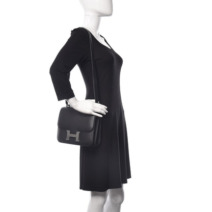 Hermes Grained Monsieur Constance 24 Black 2 of 29