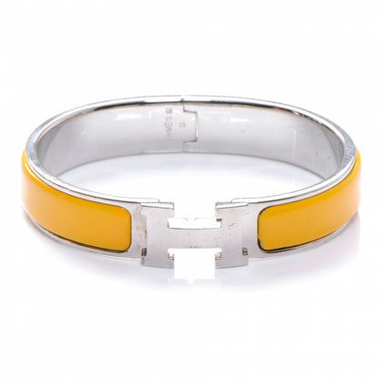 Hermes Enamel Clic Clac H Bracelet PM Narrow Yellow 1 of 5