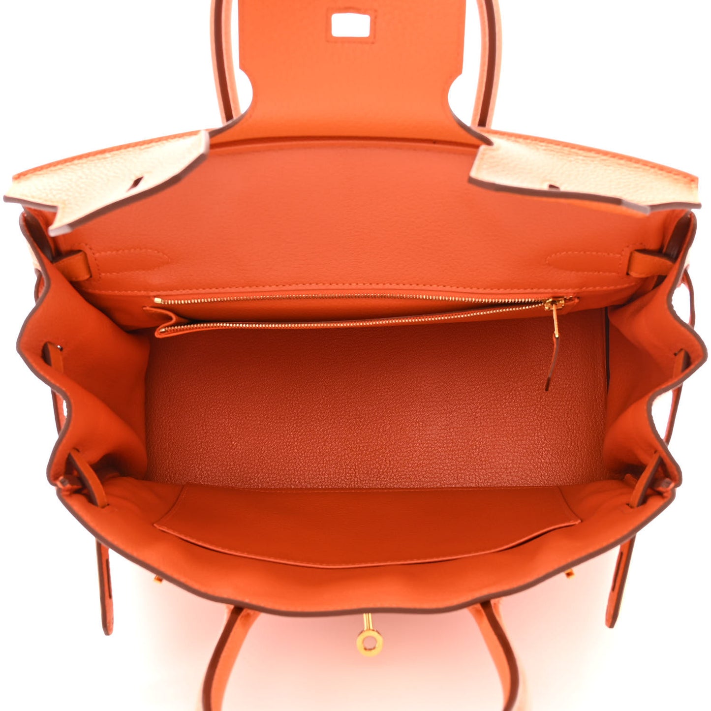 Taurillon Clemence Birkin 30 Orange