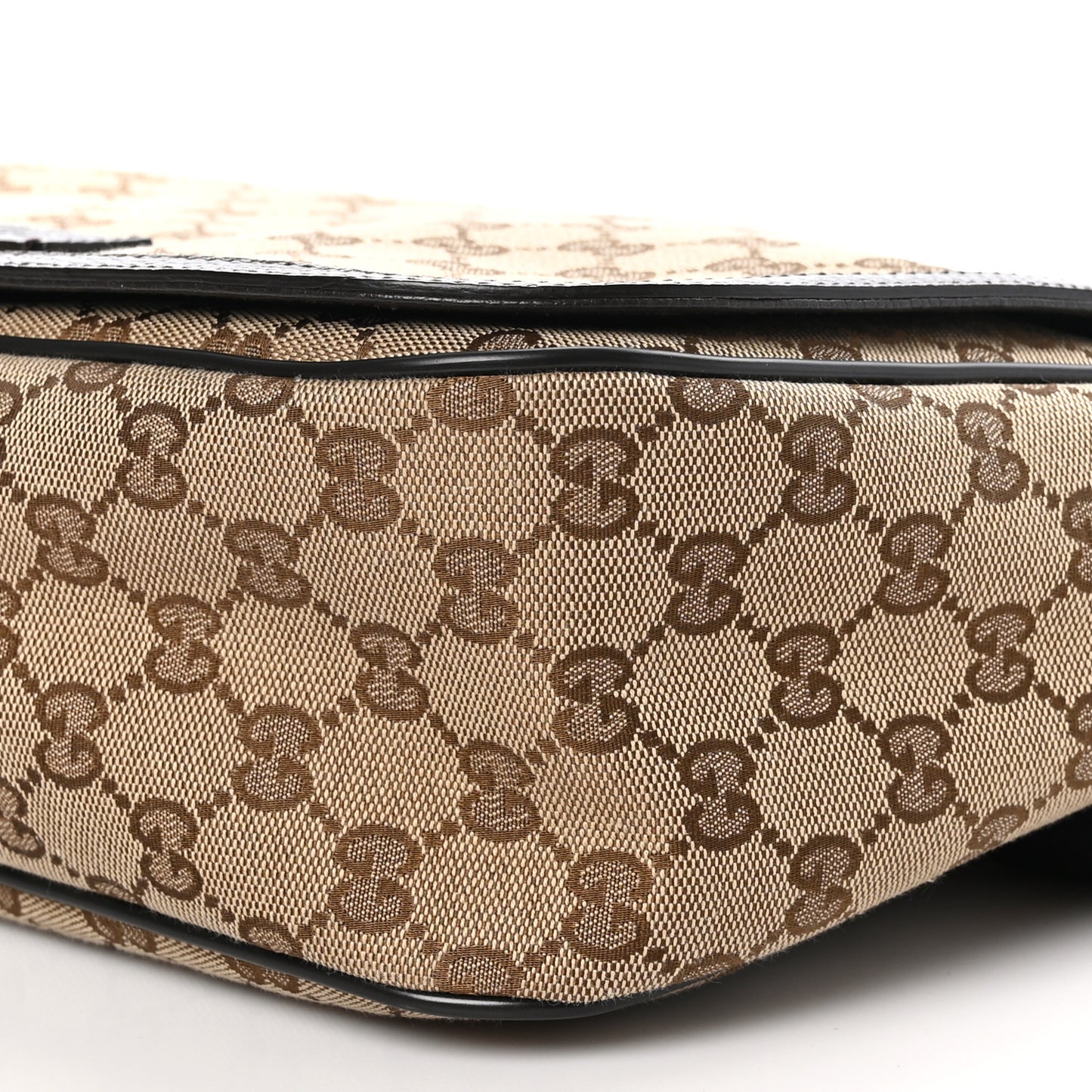 Monogram Large Flap Messenger Bag Beige Dark Brown