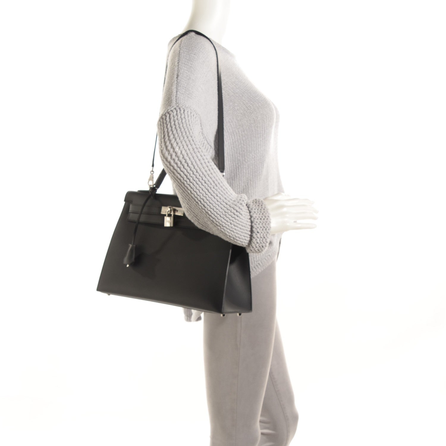 Hermes Sombrero Kelly Sellier 32 Black 2 of 19