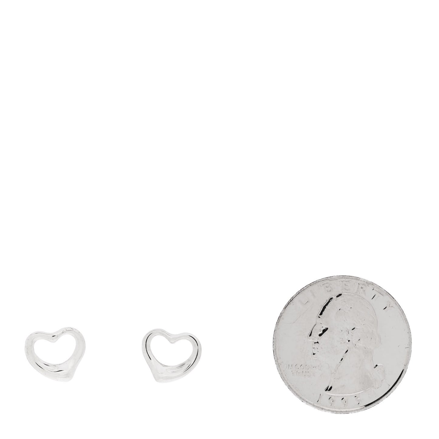Sterling Silver Elsa Peretti 11mm Open Heart Earrings