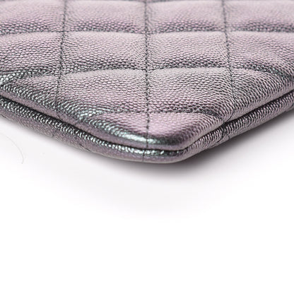 Chanel Iridescent Caviar Quilted Large Cosmetic Case Black 10 of 11