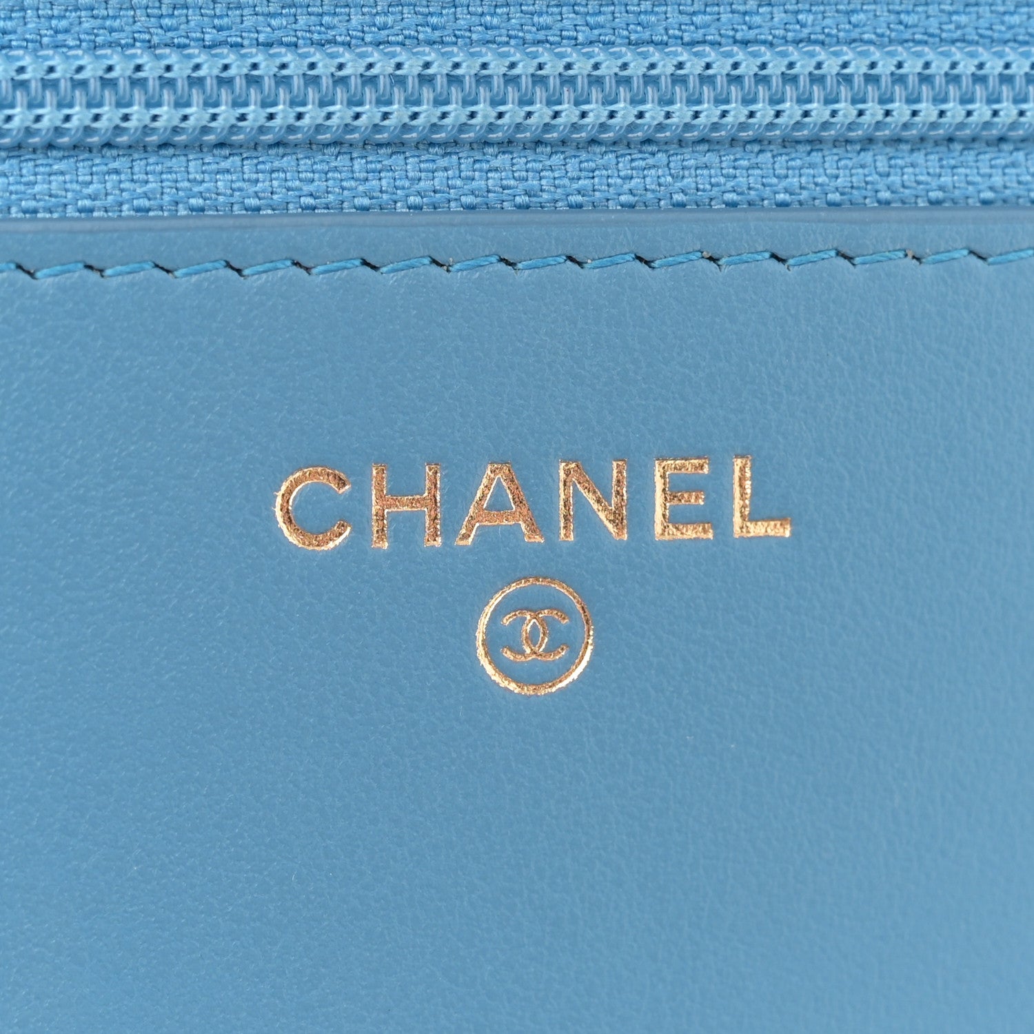 Chanel Caviar Quilted Boy Wallet On Chain WOC Blue 6 of 11