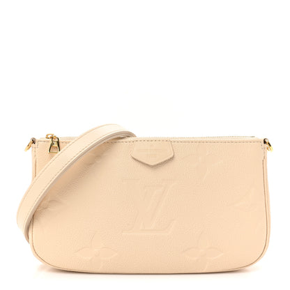 Louis Vuitton LOUIS VUITTON Empreinte Monogram Giant Multi Pochette Accessories Large Pochette Cream 1 of 11